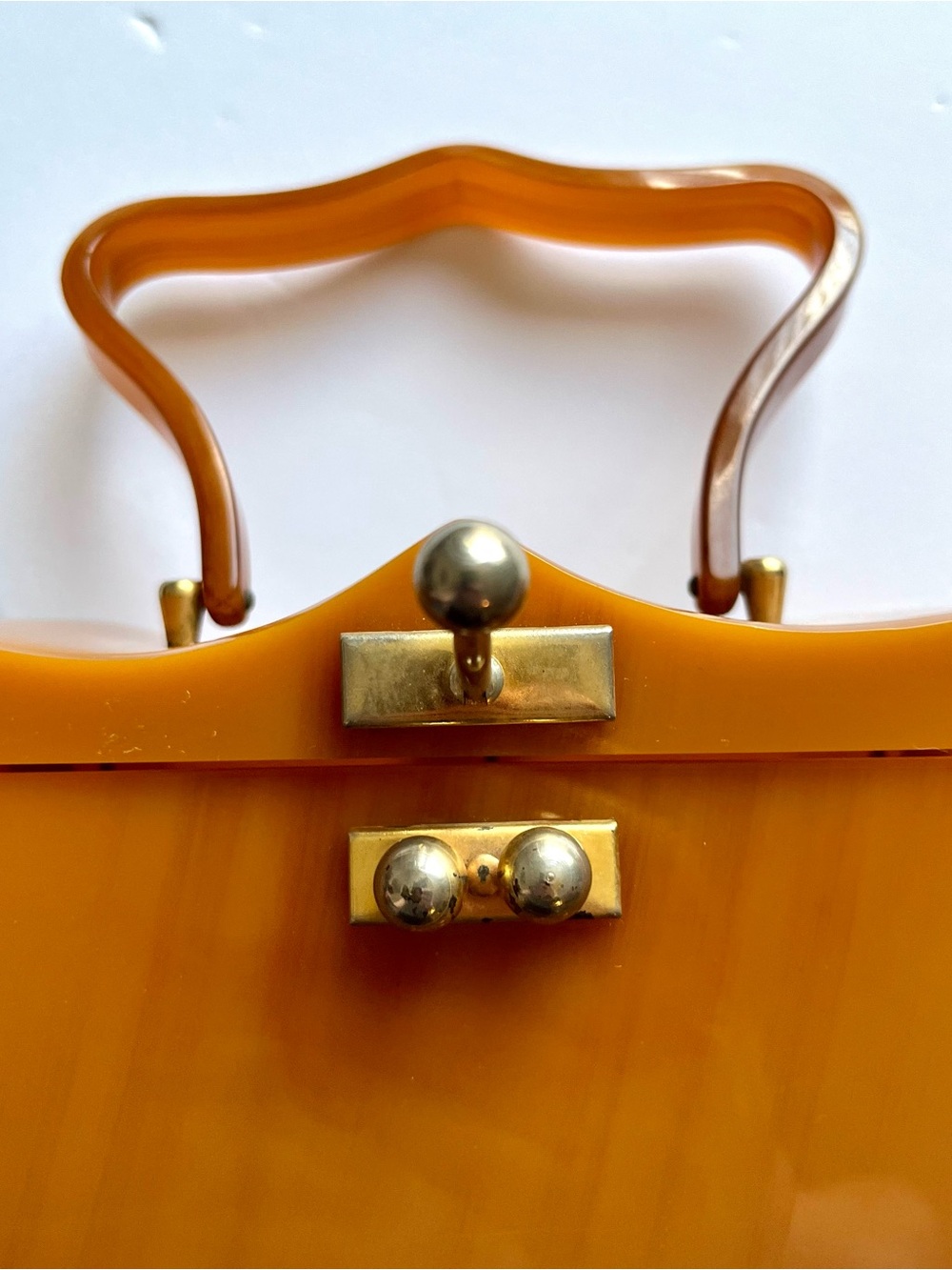 Myles Original 1950’s tortoise lucite box bag. Beautiful! - Picture 8 of 11